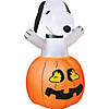 42" Blow-Up Inflatable Peanuts&#174; Snoopy Pumpkin with Built-In LED Lights Outdoor Yard Decoration Image 1