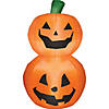 42" Blow-Up Inflatable Pumpkin Stack with Built-In LED Lights Outdoor Yard Decoration Image 1
