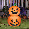 42" Blow-Up Inflatable Pumpkin Stack with Built-In LED Lights Outdoor Yard Decoration Image 2