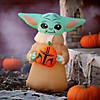 42" Blow-Up Inflatable Star Wars The Mandalorian Grogu the Child with Pumpkin & Built-In LED Lights Outdoor Yard Decoration Image 2