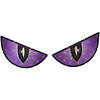 42" Lighted Purple and Black Eyes Halloween Window Silhouette Decoration Image 1