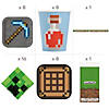 42 Pc. Minecraft Party Tableware &amp; Decorating Kit for 8 Image 1