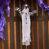 43 1/4" Black and White Animated Light-Up Clown Halloween Decoration Image 1