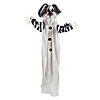 43 1/4" Black and White Animated Light-Up Clown Halloween Decoration Image 1