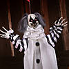 43 1/4" Black and White Animated Light-Up Clown Halloween Decoration Image 3