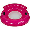 43" Pink Bubble Seat Inflatable Swimming Pool Float Image 1