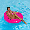 43" Pink Bubble Seat Inflatable Swimming Pool Float Image 1