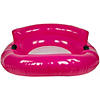 43" Pink Bubble Seat Inflatable Swimming Pool Float Image 2