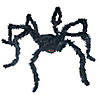 44" Long Hair Black Spider Decorations Image 1