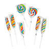 44 oz. Rainbow Swirl Fruit Lollipop Candy Assortment - 110 Pc. Image 1