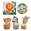 44 Pc. Zoo Party Snack Disposable Tableware Kit for 12 Image 1