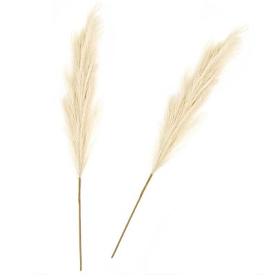 44" Silk Pampas Grass Artificial Plant Sprays Stems Image 1