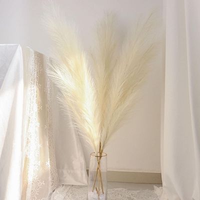 44" Silk Pampas Grass Artificial Plant Sprays Stems Image 1