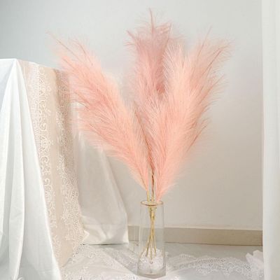 44" Silk Pampas Grass Artificial Plant Sprays Stems Image 1