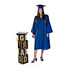 45" Small Graduation Black & Gold Pillar Cardboard Cutout Stand-Up Image 1