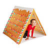 45" x 33" Christmas Gingerbread House Brown Nonwoven Play Tent Image 2