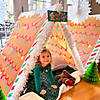 45" x 33" Christmas Gingerbread House Brown Nonwoven Play Tent Image 4