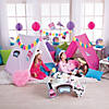 45" x 40" Bulk Bright Pink Plastic Sleepover Tents Kit - 3 Pc. Image 2