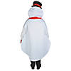 45" x 5 Ft. 8" Adults Classic Snowman Polyester Costume with Headpiece - Large Image 1