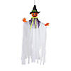 47 1/4" Animated Smiling Pumpkin Scarecrow Hanging Halloween Decoration Image 1