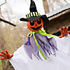 47 1/4" Animated Smiling Pumpkin Scarecrow Hanging Halloween Decoration Image 3