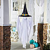 47 1/4&quot; Light-Up Smiling Floating Ghost with Witch Hat Halloween Decoration Image 1
