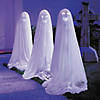 47 1/4&quot; Talking Light-Up White Ghosts - Set of 3 Image 1