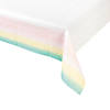 47" x 71" Pastel Rainbow Paper Tablecloth Image 1