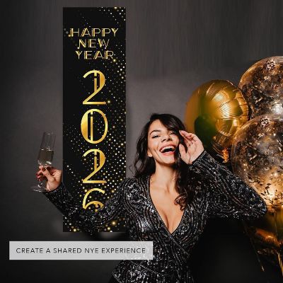 47x13 Vertical Confetti Hanging Banner Image 2