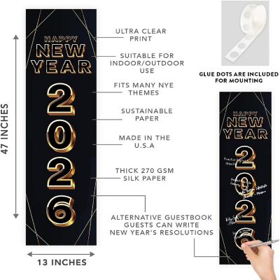 47x13 Vertical Geo Hanging Banner Image 1