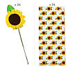48 Pc. 5-1/2" x 11-1/2" Small Sunflower Cellophane Treat Bags with Ties for 24 Guests Image 1