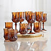 48 Pc. Amber Plastic Wine Glass Kit for 24 Image 1