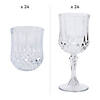 48 Pc. Clear Plastic Patterned Wine Glass Kit for 24 Image 1