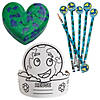 48 Pc. Color Your Own Earth Day Crown & Crayons Activity Kit for 12 Image 1