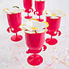48 Pc. Flamingo Wine Glass & Flower Topper Kit for 24 Image 1
