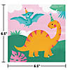 48 Pc. Girl Dino Birthday Party Plates and Napkins Image 4