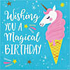 48 Pc. Unicorn GalaPropery Birthday Party Plates and Napkins for 16 Guests Image 3