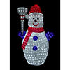 48" Red and White Pre-Lit Commercial Grade Snowman Christmas Outdoor Decor Image 1