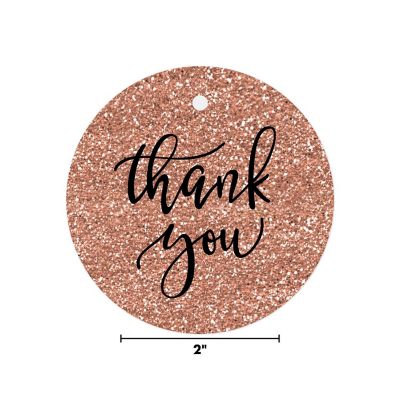 48 Thank You Tags Claire Glitter Script Image 2