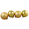 4ct Gold Glass 2-Finish Christmas Ball Ornaments 4" (100mm) Image 2