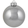 4ct Shiny and Matte Silver Glass Ball Christmas Ornaments 4" (100mm) Image 2