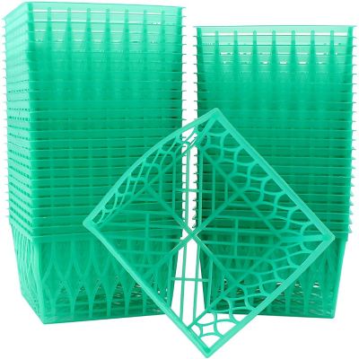 4in Pint Size Plastic Berry Baskets, Berry Boxes w/ Open-Weave Pattern 48-Pack Image 1