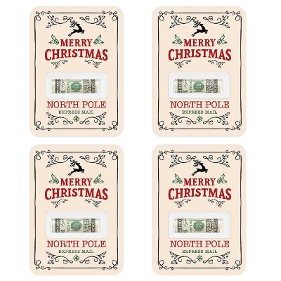 4PC Christmas Money Holders North Pole Image 1