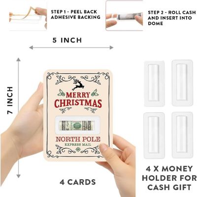4PC Christmas Money Holders North Pole Image 1