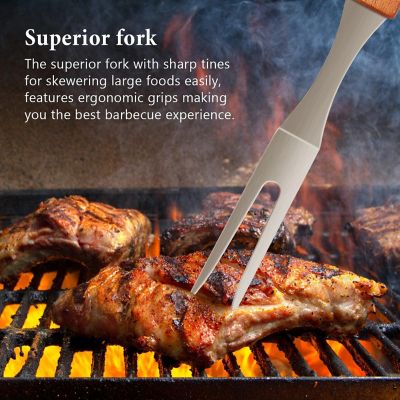 4PCS Stainless Steel BBQ Grill Tool Set Image 3