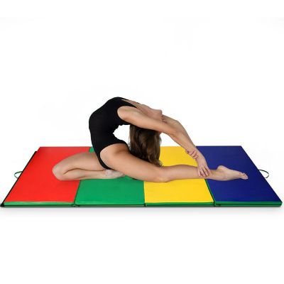 4'x10'x2" Gymnastics Mat Yoga Mat Folding Panel Thick Gym Multicolor Image 2