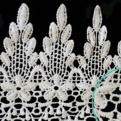 4"x15 Yards White Venice Lace Trim Image 1