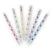 5 1/2" Bright Paw Print White Plastic Mechanical Pencils - 24 Pc. Image 1