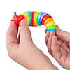 5 1/2" Bright Rainbow Multicolor Plastic Fidget Slug Toys - 12 Pc. Image 1