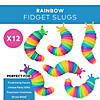 5 1/2" Bright Rainbow Multicolor Plastic Fidget Slug Toys - 12 Pc. Image 2